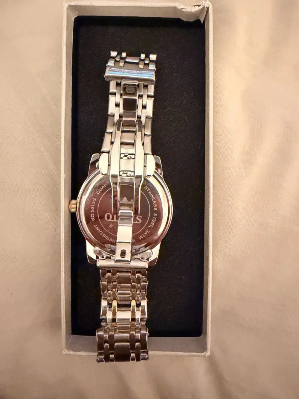 OLEVS Watch for Men Diamond Business Dress Analog Quartz Stainless Steel